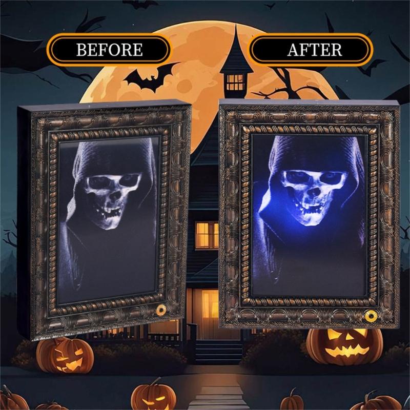 Mirror Style Halloween Hanging Decoration Plastic 23.7 x 4.4 x 30.7 cm Costume Accessory for Entryway Hallway Indoor Party Display