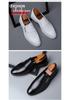 2025 Men's White Leather Height Increasing Formal Shoes - Casual Business Pointed Toe Fashion