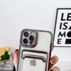 Modische weiche transparente plattierte Kartenhalter-Tasche Hülle für iPhone 16 15 14 Plus 13 12 11 Pro Max Stoßfeste Hülle für iPhone Hülle