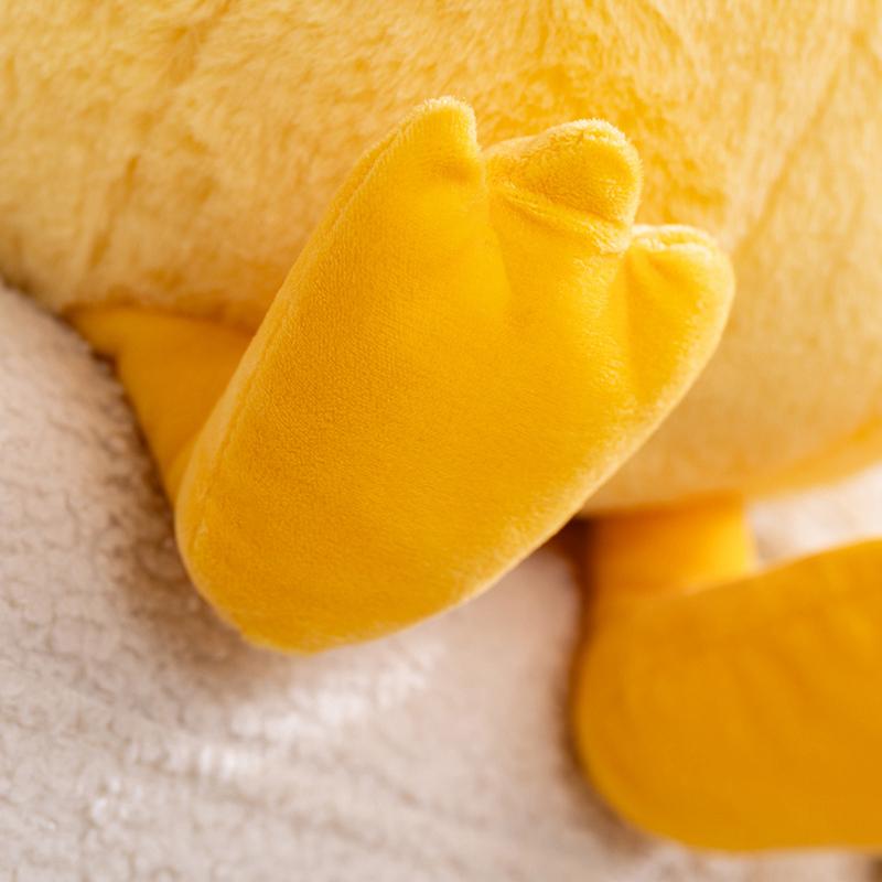 Non-Toxic Little Yellow Duck Soft Stuffed Plush Toys Cute Sitting Lying Down Duck Plushies Dolls Desktop Ornament For Home Sofa Cushion