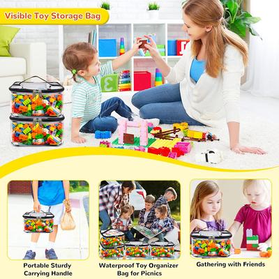 1PC Lego Opbergemmer Voor het Organiseren van Onderdelen, Houten Speelgoed Opbergtas voor Kleine Deeltjes
