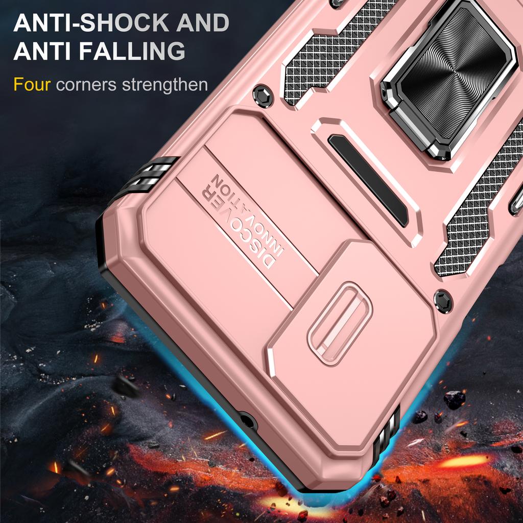 Armor Series For Samsung Galaxy A05s 4G Case Slide Lens Shield PC+TPU Anti-fall Phone Cover