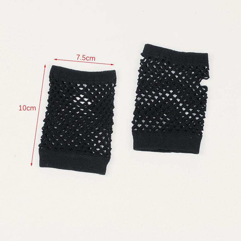 1Pair Womens Short Fishnet Net Gloves Fingerless Mesh Gloves Punk Rock Fancy Night Club Party Arm Warmer Gloves Sexy Gloves