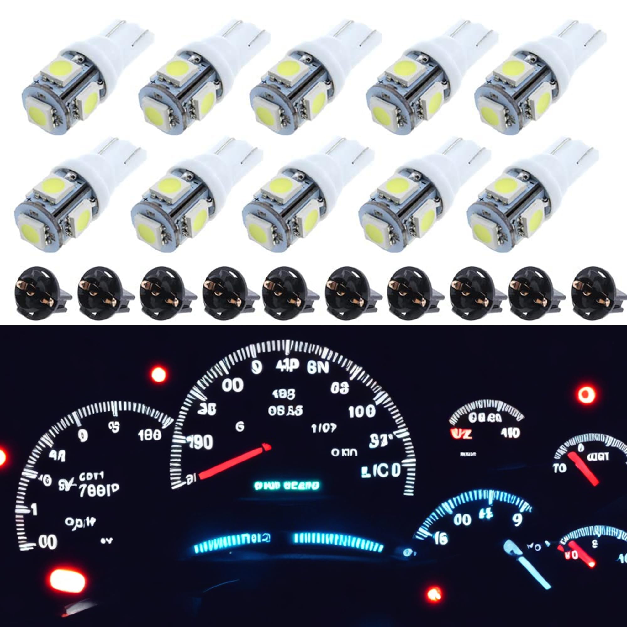 GLOFE T10 194 168 Белый светодиодный фонарь 6000K для приборной панели 10 шт./комплект