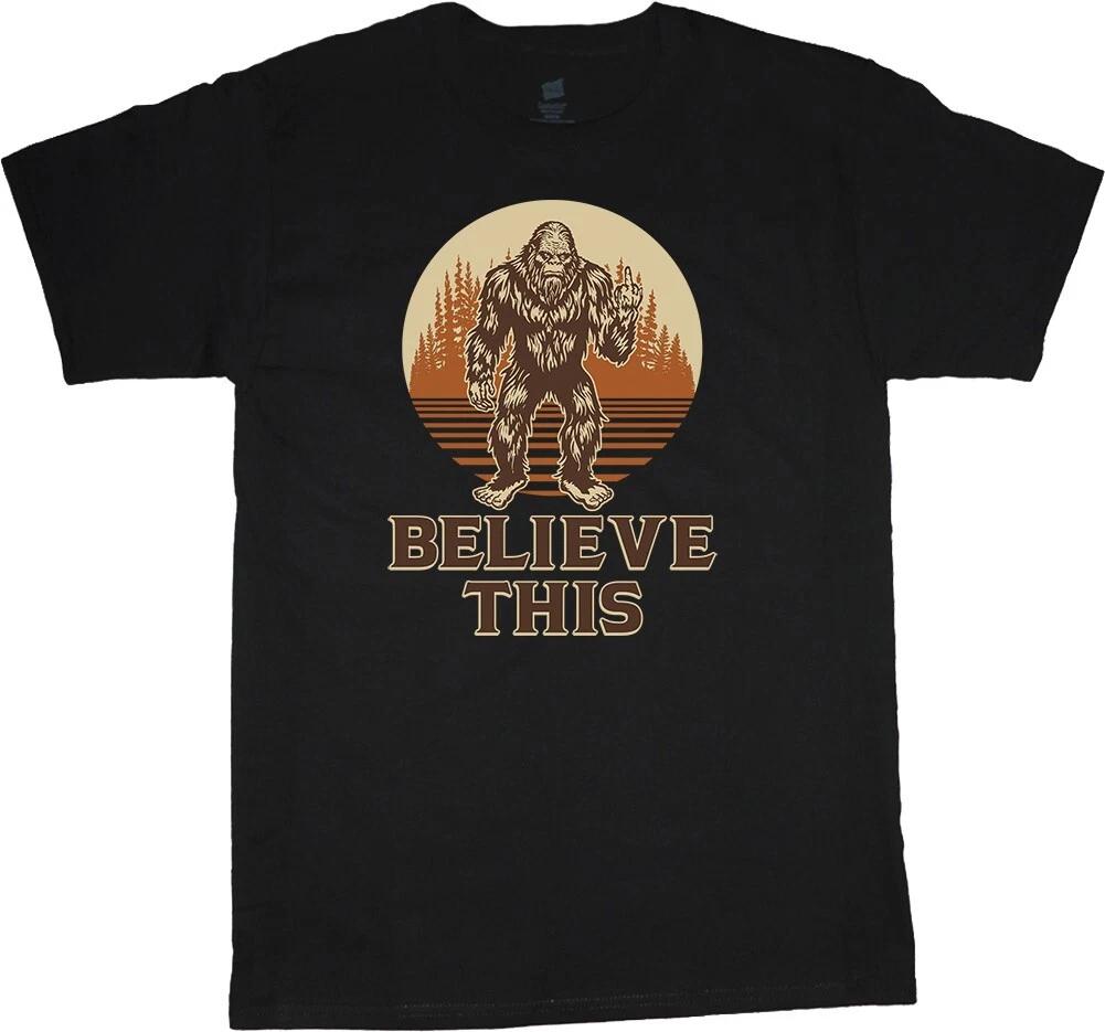 Funny T-shirts Mens Bigfoot Shirts Sasquatch Mens Graphic Tees Rude Offensive M