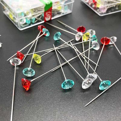 Crystal Pin Colored Diamond Multifunction Practical Needle Pearlescent Needle Popular Bridal Ornament 50 Pcs