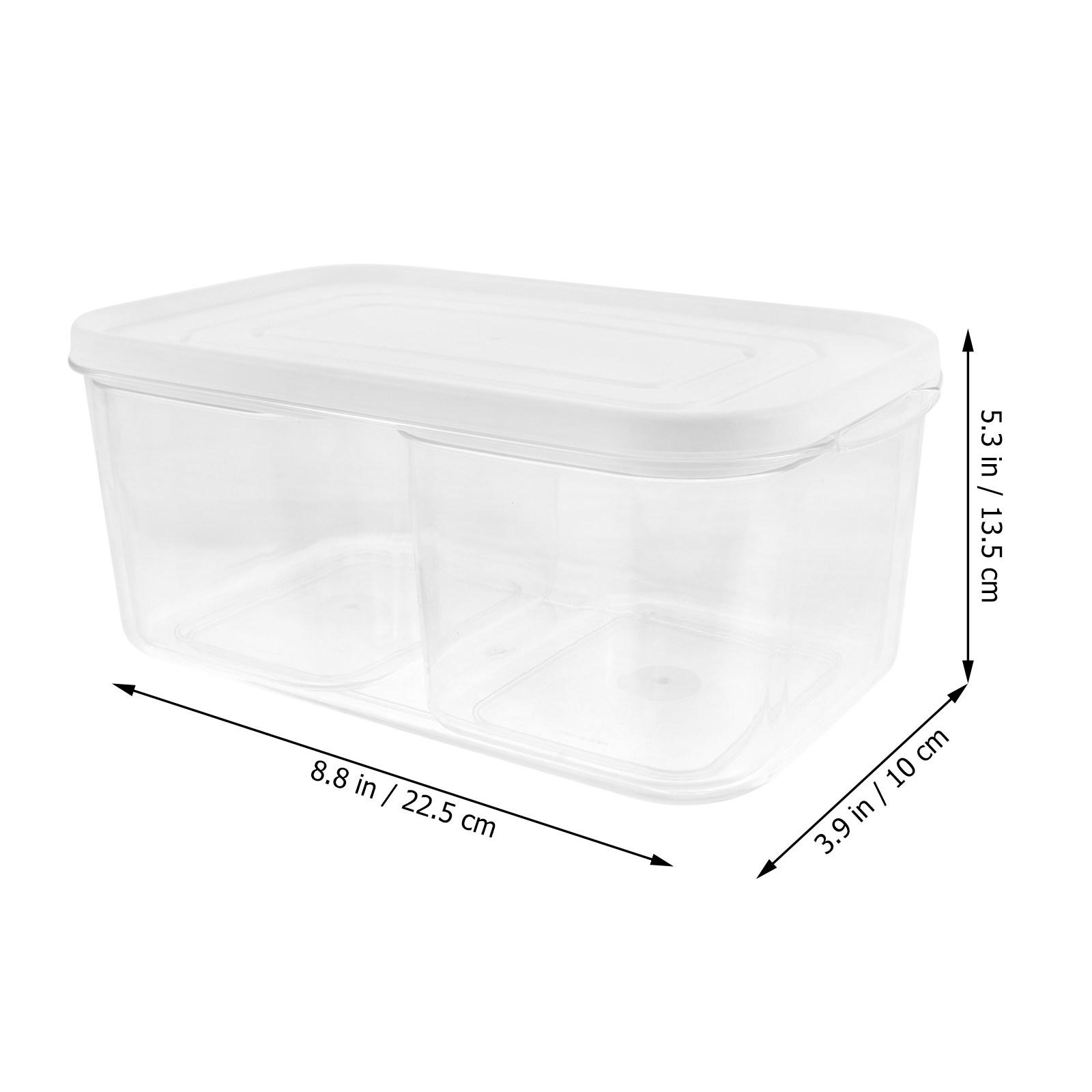 3Pcs Clear Stackable Refrigerator Container Box Set Produce Saver Containers for Fridge Food Preservation Boxes Fruit Vegetable белый