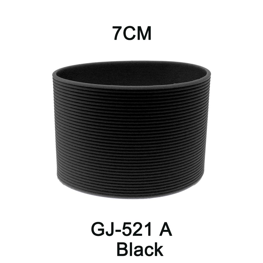 1Pc 27G 7cm 16 Colour Soft Silicone Heat Insulated Cup Sleeve Antiskid Grain Stripes Non-slip Wraps Glass Odorless Anti Slip