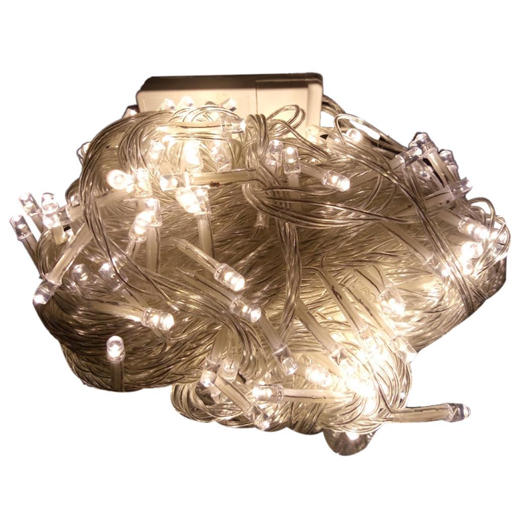 

100 светодиодных гирлянд для рождественской вечеринки, свадьбы, дня рождения, гирлянды white