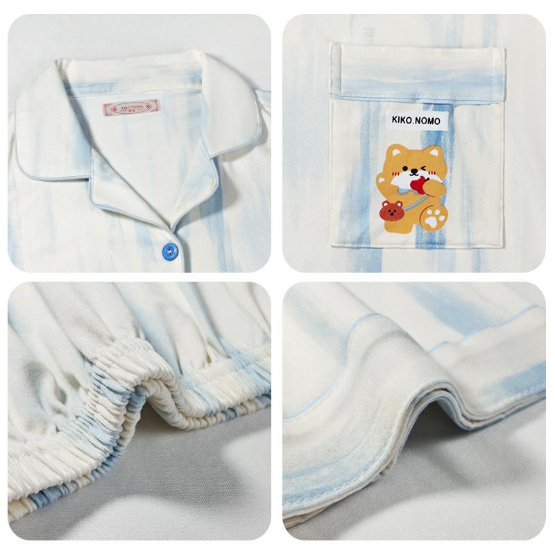 Lazy pajamas women's autumn and winter 1011 imitation cotton women's loungewear wearable suit spring and autumn winter thin