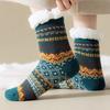Floor Socks In Autumn and Winter Thickened with Fleece for Warmth and Anti Slip Mid Tube Socks for Home Use