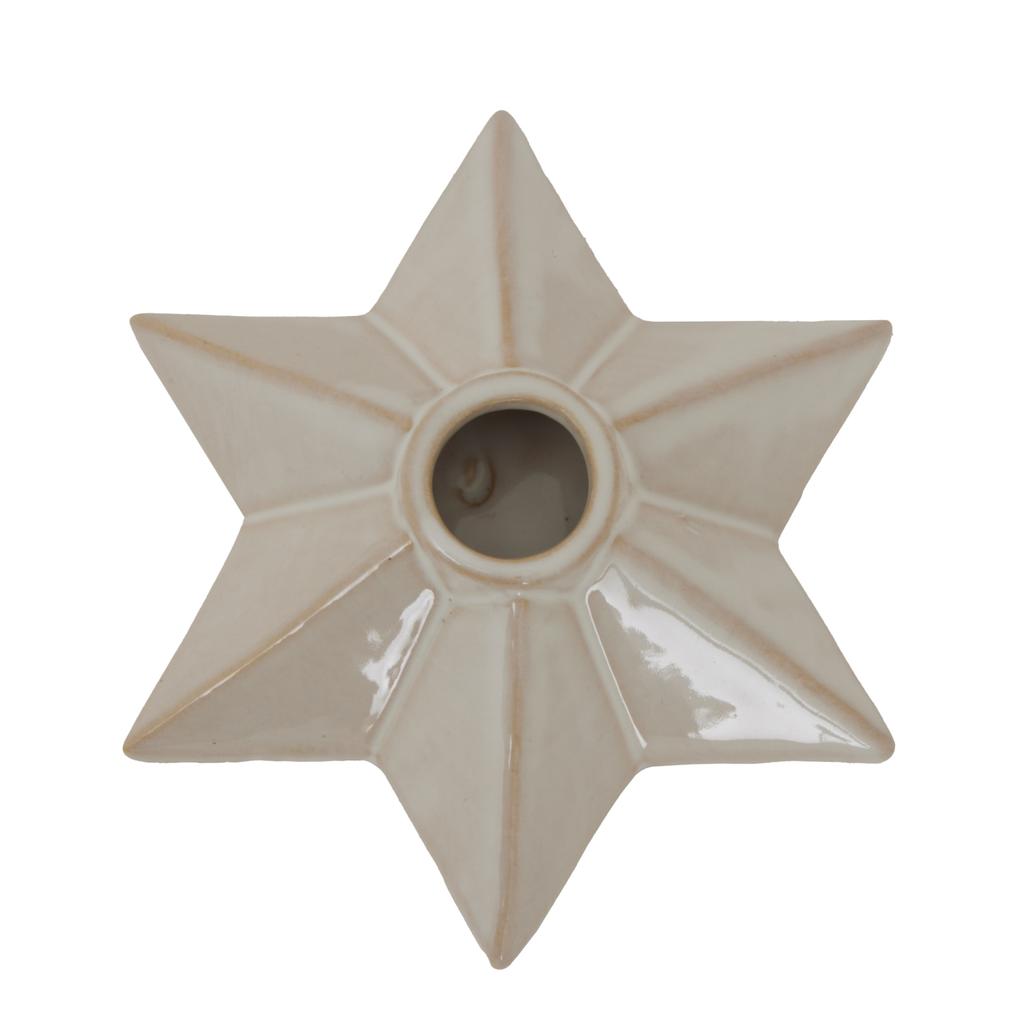 Hill Interiors Ceramic Star Christmas Candle Holder