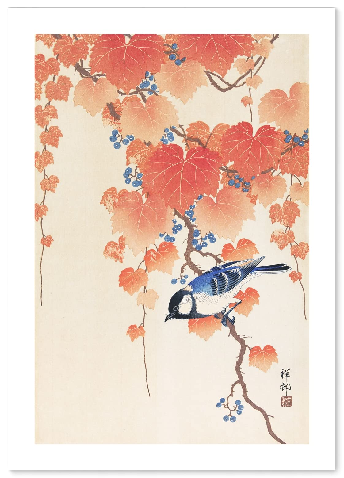 

Poster by Ohara Koson, Paulownia Tree and Chickadee (Japanese Painting) A3 Size [Made in Japan] [Interior Wallpaper] Painting Art Wallpaper Poster