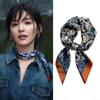 Luxury  70Cm Satin Square Silk Scarf For Women Hair Hand Neckerchief Wrist Hijab Wraps Lady Shawl Ribbon Bandana