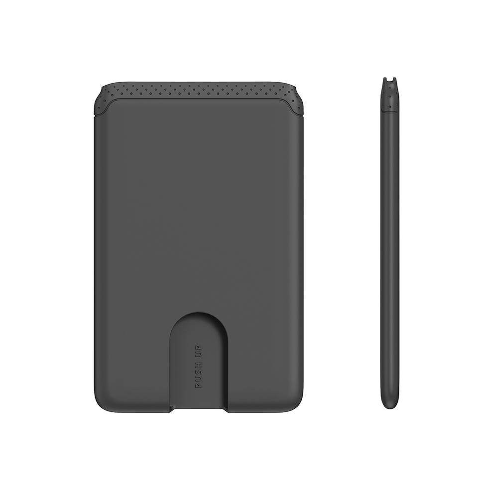 

Mobile Phone Card Holder Wallet Men Women Slim Thin Credit Cardholder Case Easy Push 3M Adhesive Soft Silicone Phone Wallet