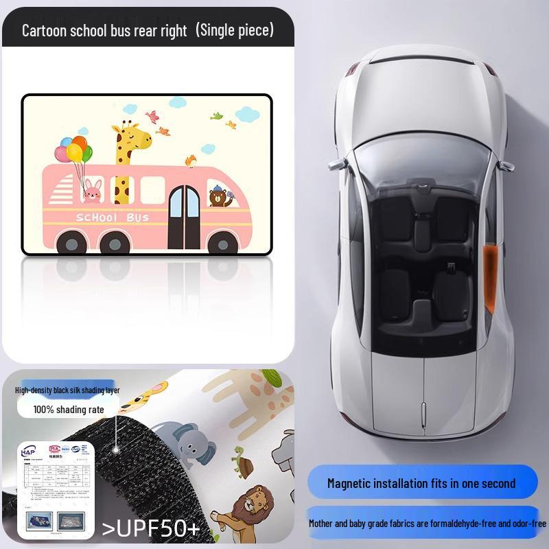 Magnetic Car Sun Shade Curtain for Baby - Side Window Sun Block & Privacy Protection