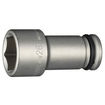 TONE Impact Long Socket Drive Angle Width Across Flats 26mm HP4NV-26L 12.7mm (1/2")