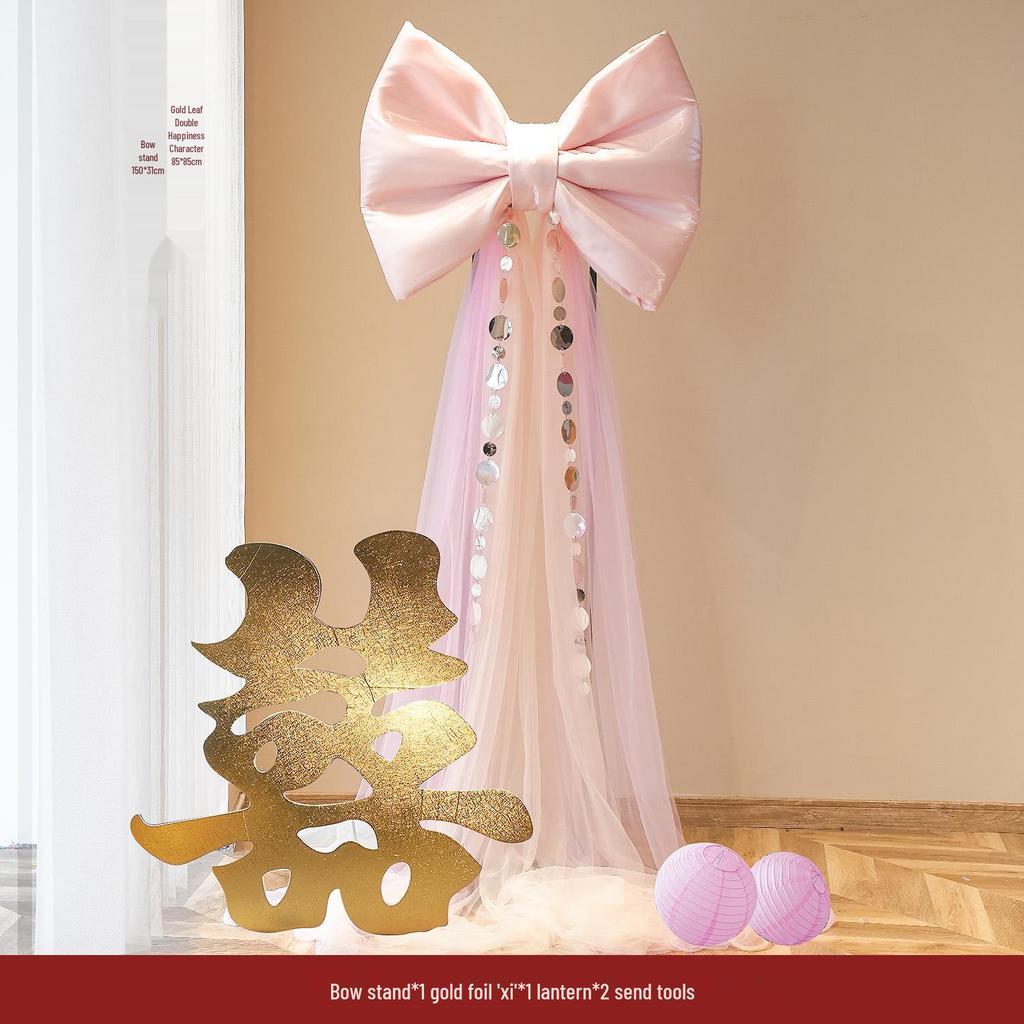 Wedding Decoration Set: Bridal Room, Engagement Banquet, Double Happiness & Large Bow
