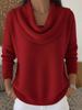 2025 Autumn & Winter Women's Solid Color Long Sleeve Sweater