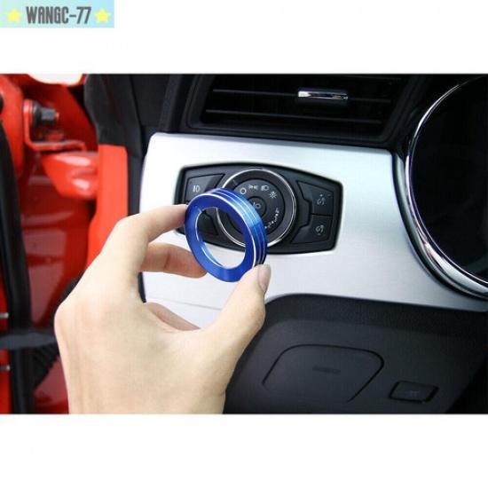 Interior Headlight Switch Knob Cover Trim Ring For Ford F150/Mustang 2017-