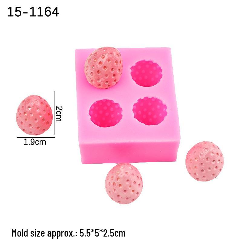 3D-Erdbeer-Silikonform für Schokolade, Kuchen, Süßigkeiten und Aromatherapie.