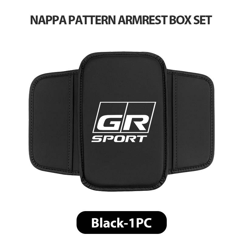 For Toyota Leather Car Armrest Box Cushion Side Storage Pocket Protector Cover GR Sport Crown RAV4 Yaris Land Cruiser Corolla