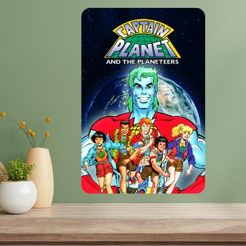 Captain Planet and the Planeteers Classic TV Show Metal Poster Sign 20x30cm（7.8x11.8inch）