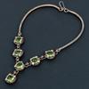 Tsavorite Necklace Handmade Jewelry, 999 Copper Wire Wrapped Necklace Designer Gemstone Jewelry Adjustable Chain Necklace Gift For Mom
