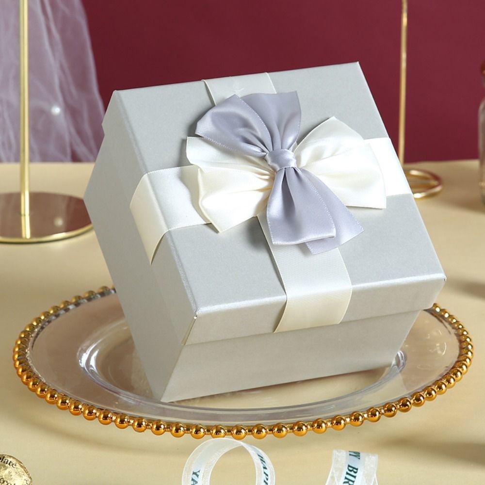 Pink Festival Gift Box Bow Birthday Gift Box Socks Christmas Gift Packaging Box  Father's Day