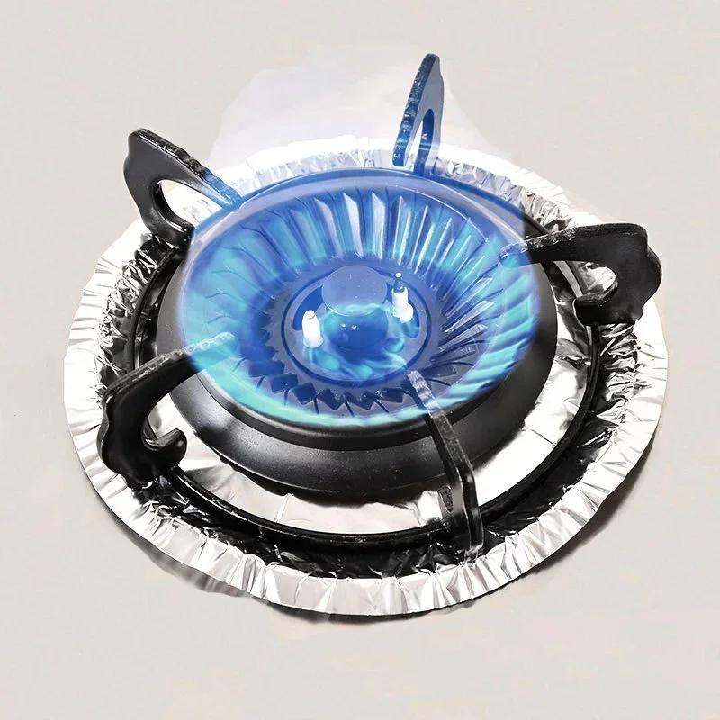 Disposable Aluminum Cookware Shielding Gas Burner Liner Roof Clean Mat Kitchen Accessories10pieces Gas Stove Protectors Cover
