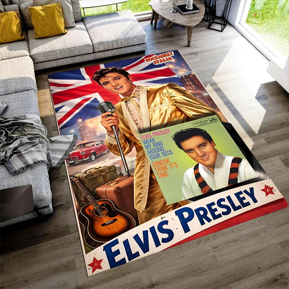 Elvis Presley Floor Mat Suitable for Hallway Balcony Dormitory Study Room Antislip Carpet Anime Office Decor Perfect Gift for Women/Men
