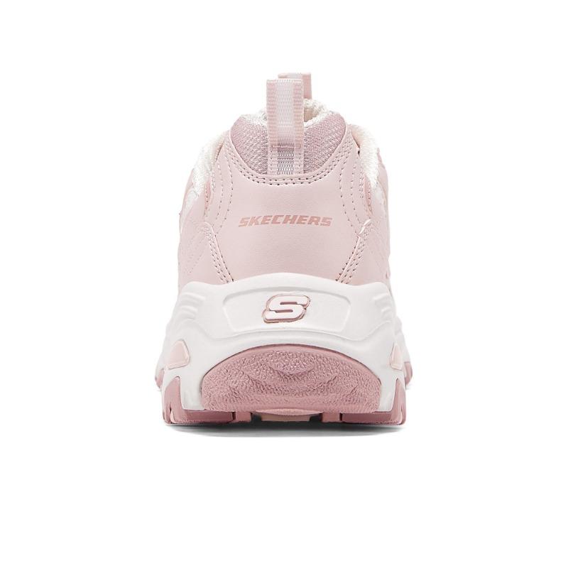Skechers D'LITES 1.0 Women Spring Summer Panda Shoes Platform Height-Increase Versatile Low-Top Chunky Sneakers Light Pink 150552-LTPK
