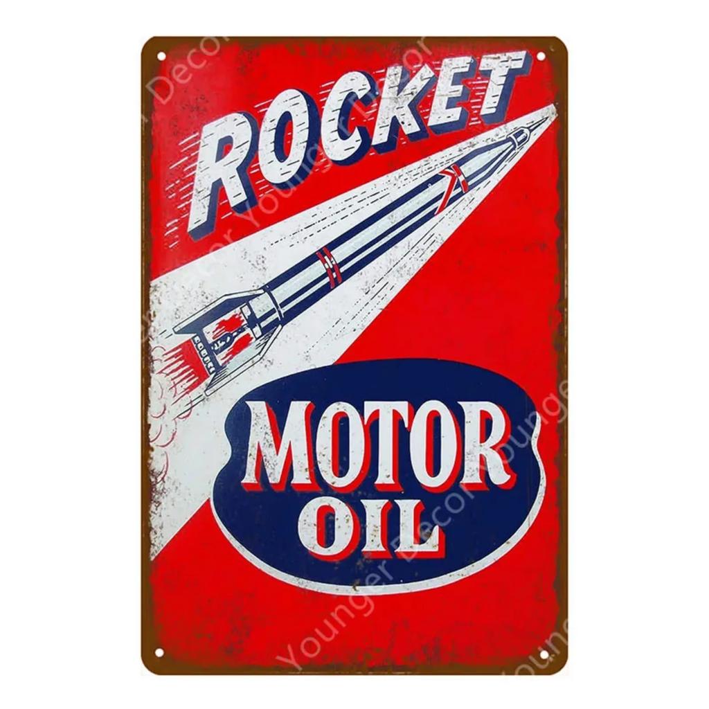 Vintage Motor Gasoline Metal Signs Tin Poster Retro Bar Pub Garage Decor Gas Station Decorative Wall Plaque
