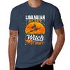Librarian By Day Witch By Night Funny Halloween TShirt Work Wear Lightweight Tee