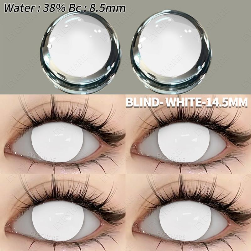 Eyeshare Cosplay Farbkontaktlinsen für Augen Halloween-Linsen Blaue Augenkontaktlinsen Schwarze Linsen Jahreslinsen 14,5 mm