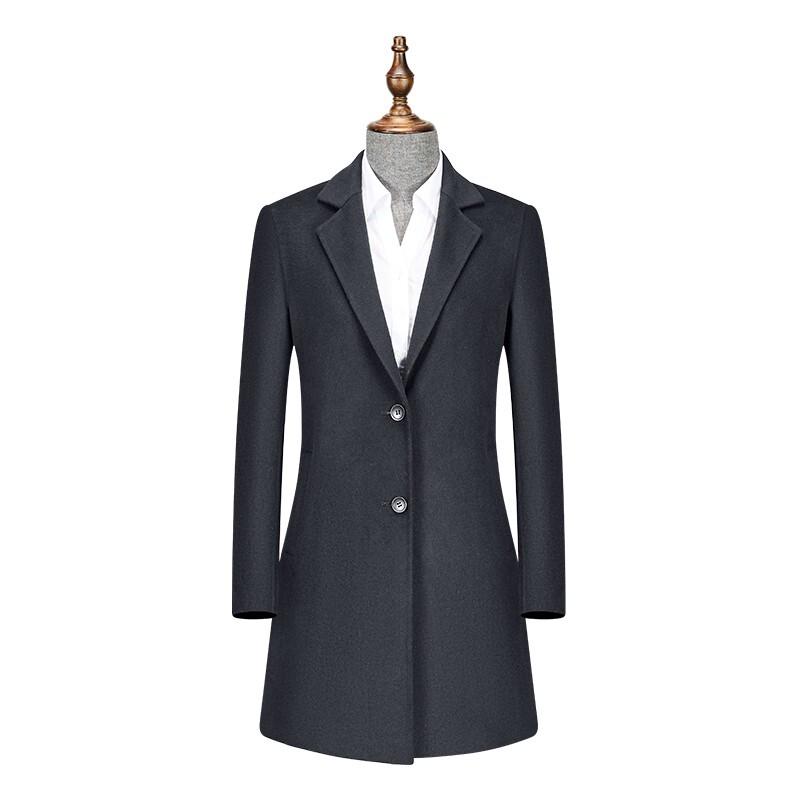 Women's Mid-Length Detachable Padded Wool Blend Coat