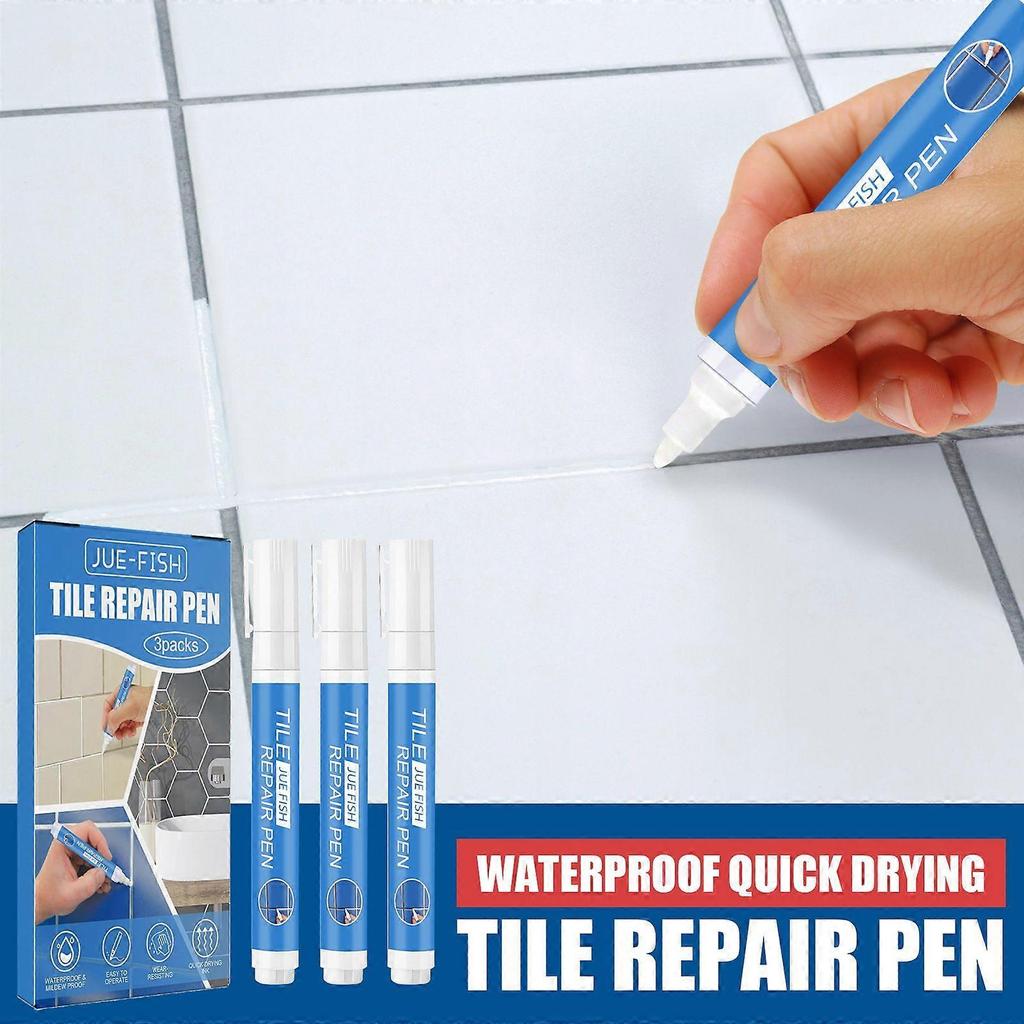 Tile Care Pen Bathroom Waterproof and Mildew-proof Floor Gap Beautification Tile Care Beauty Seam Pen 3 Pack/box