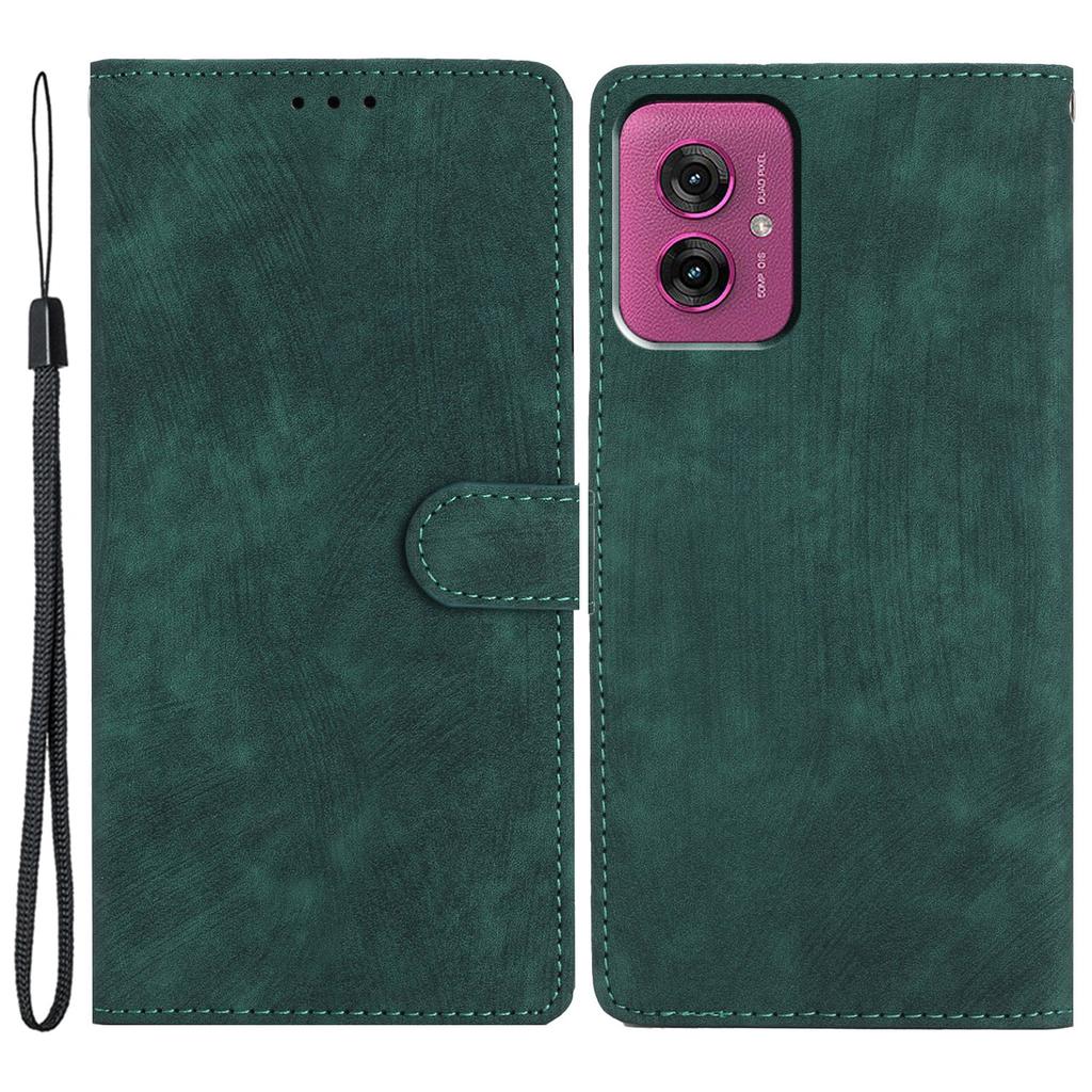 For Motorola Moto G55 5G Case with Card Clots Skin-Touch PU Leather Phone Cover Stand