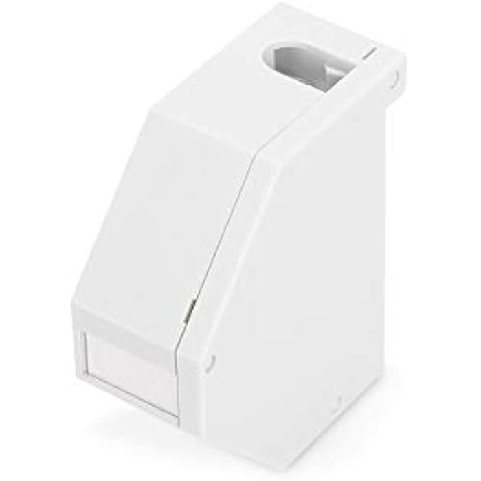 DIGITUS Adaptateur pour profilé Chapeau pour Module Keystone - 1 Port - à Angle Droit - Zone d'écriture - volet Anti-poussière -