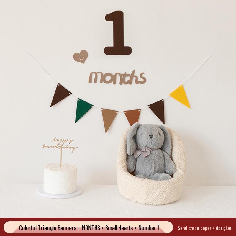 30-Day Baby Celebration Photo Props & Background Wall Set