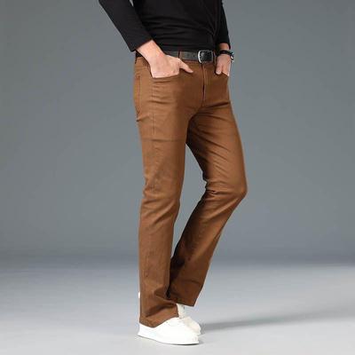 Calças casuais jeans stretch ligeiramente alargadas masculinas Calças jeans retas masculinas