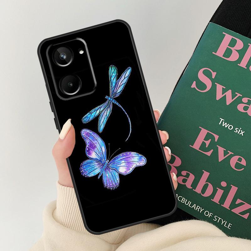 Dragonfly Animal Art For Realme 12 9 10 11 Pro Plus GT5 C67 C55 C53 C51 C35 C33 C30 C25s C21Y C11 GT Neo 5 Case