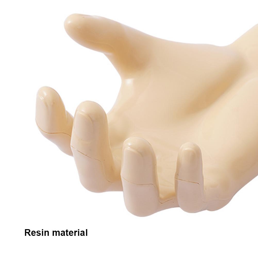 Resin Wall Hanger Self Adhesive Hand Shape Wall Hooks No Drilling Palm Shaped Hook Wall-Mounted Multifunctional for Home Office