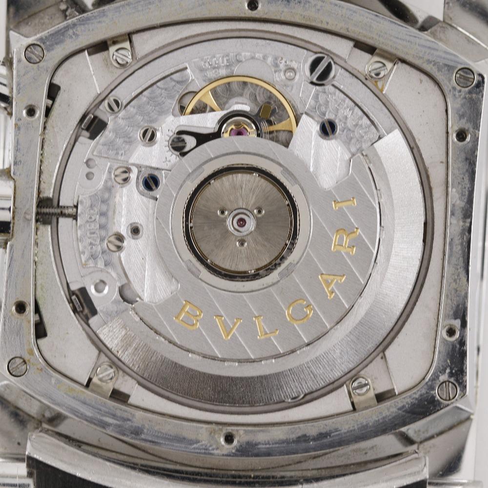 BVLGARI Assioma Watches AA48SCH Silver blackDial Stainless Steel Mechanical Automatic Chronograph mens Used