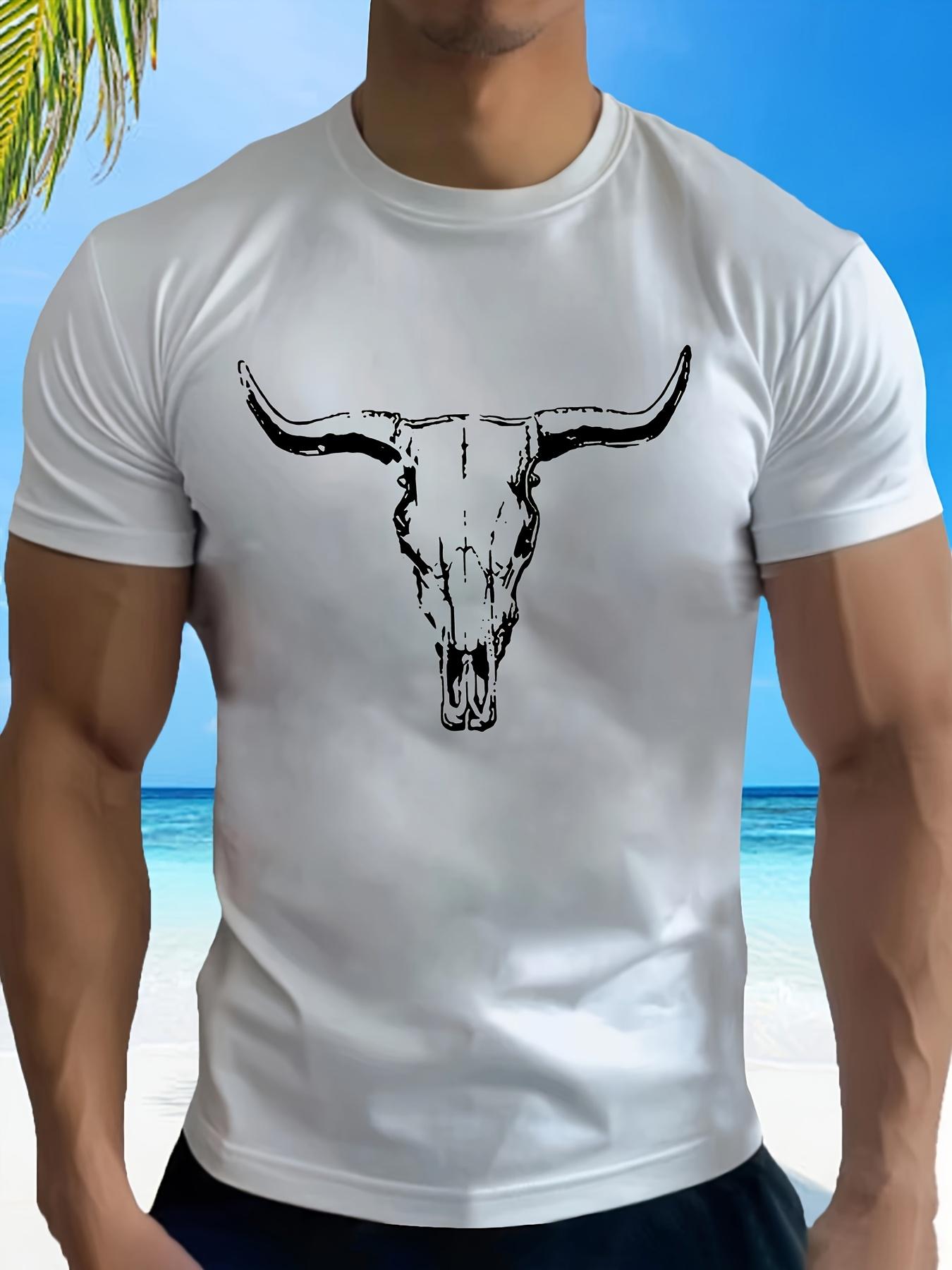 Mens casual Tshirt summer casual elastic regular loose round neck short sleeved shirt S
