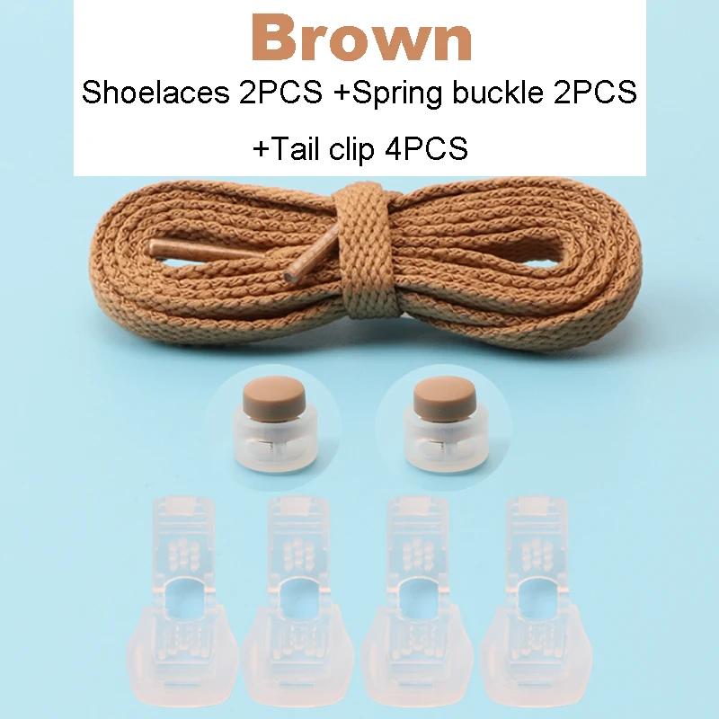 New No Tie Shoelace Classic Flat Shoelaces Bread Buckle Lock Shoe Laces for Sneakers Kids Adult Quick Lace for Shoes Accessories
