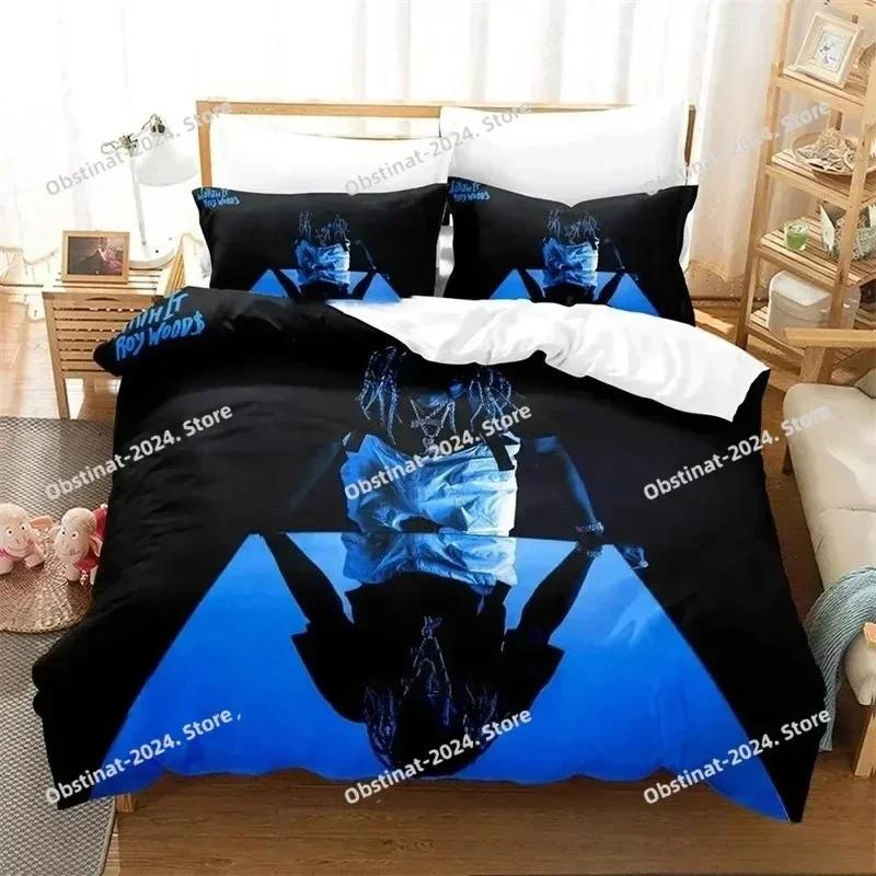 3D Hip Hop Singer Yeat Bedding Set Printed Single Comforter Quilt Bed Cover Duvet Cover Pillow Case 3 Pieces Set Kids Adult Size