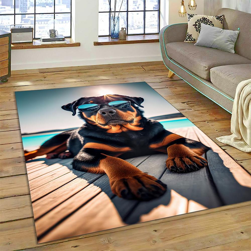 Cute Dog Cartoon Samoye,Chihuahua,Koki Pomeranian Husky Carpet Rug for Home Living Room Bedroom Sofa Doormat Decor,kid Non-slip