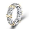 Cross XO Diamond Ring Female Hipster Ring Fashionable High-value Flash Zircon Ring Men and Women