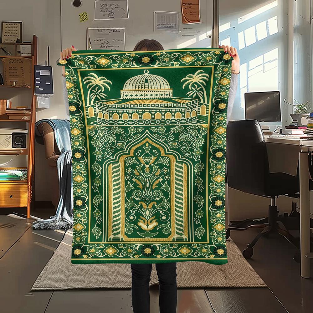 1Pz Coperta in Flanella con Stampa Musulmana, Alta Qualità, Per Tutte le Stagioni, Decorazione per la Casa, Calore e Comfort, Perfetta per Regali di Natale